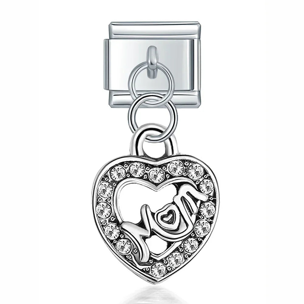 White Love Mom - Silver
